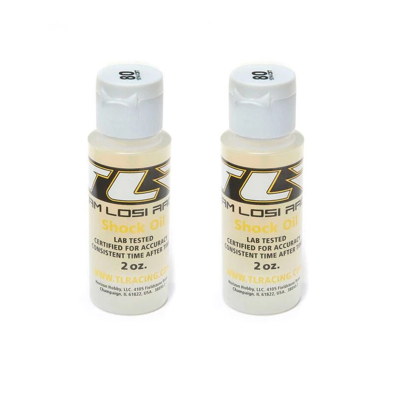 Team Losi Racing Silicone Shock Oil, 80WT, 1014CST, 2oz (2) for Lubricants 3 Team Losi Racing Silicone Shock Oil, 80WT, 1014CST, 2oz (2) for Lubricants