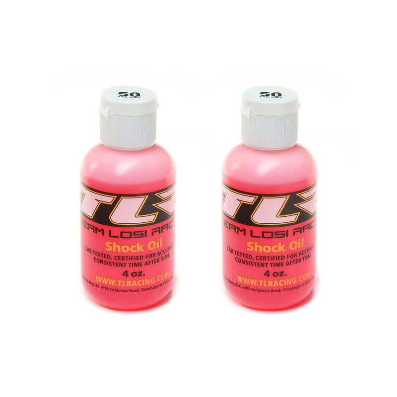 Team Losi Racing Silicone Shock Oil, 50WT, 710CST, 4oz (2) for Lubricants 3 Team Losi Racing Silicone Shock Oil, 50WT, 710CST, 4oz (2) for Lubricants