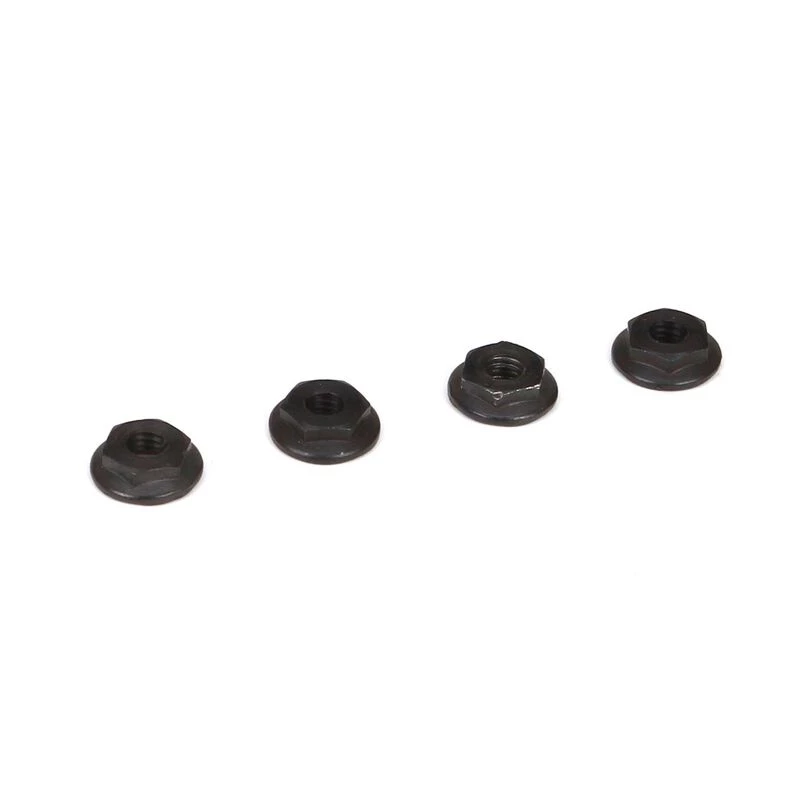 Team Losi Racing 4mm Low Profile Serrated Nuts (4) for Parts 3 Team Losi Racing 4mm Low Profile Serrated Nuts (4) for Parts