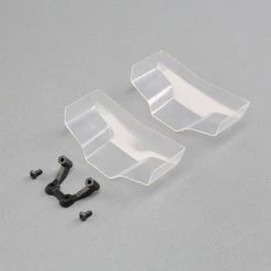 Team Losi Racing Low Front Wing Clear with Mount (2): 22 5.0 for Bodies
