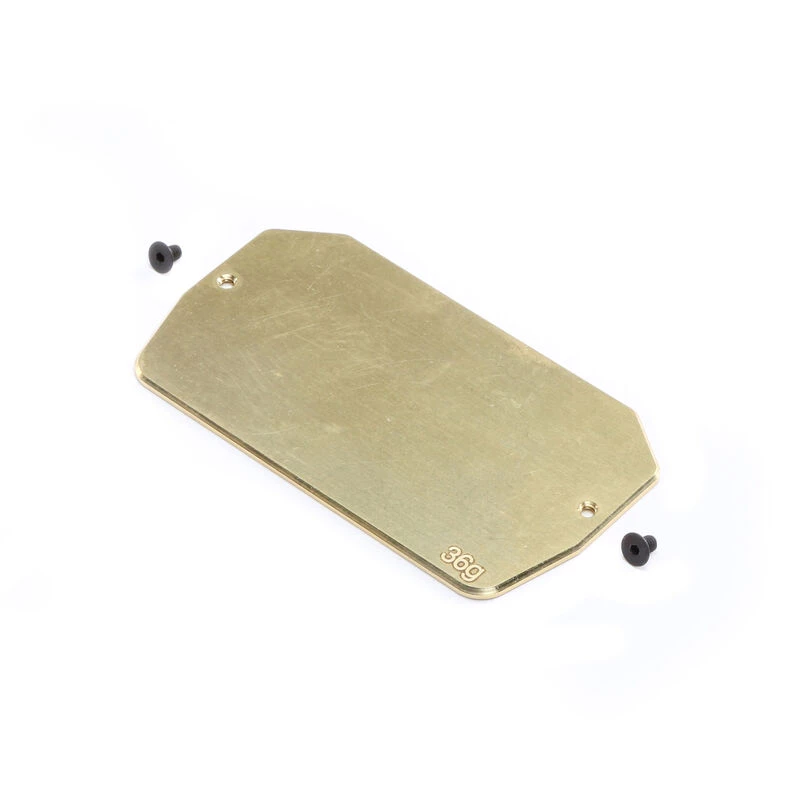 Team Losi Racing Brass Electronics Mounting Plate, 34g: 22 5.0 for Parts 3 Team Losi Racing Brass Electronics Mounting Plate, 34g: 22 5.0 for Parts