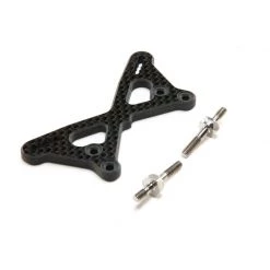 Team Losi Racing Carbon Front Tower +2mm with Titanium Standoffs: 22 5.0 for Parts