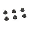 Team Losi Racing 4mm Aluminum Serrated Lock Nuts, Black (6) for Parts