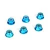 Team Losi Racing 4mm Aluminum Serrated Lock Nuts, Blue (6) for Parts