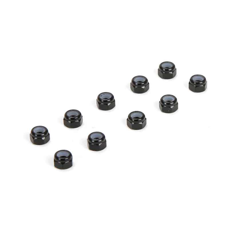 Team Losi Racing M3 Aluminum Lock Nuts, Black (10) for Parts 3 Team Losi Racing M3 Aluminum Lock Nuts, Black (10) for Parts