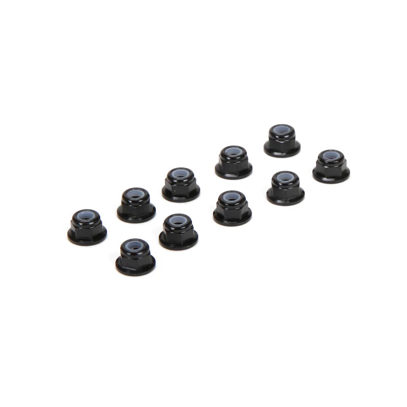 Team Losi Racing M3 Flanged Aluminum Lock Nuts, Black (10) for Parts 3 Team Losi Racing M3 Flanged Aluminum Lock Nuts, Black (10) for Parts