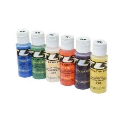 Team Losi Racing Shock Oil, 6Pk, 20, 25, 30, 35, 40, 45, 2oz for Lubricants
