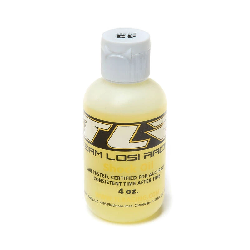 Team Losi Racing Silicone Shock Oil, 45WT, 610CST, 4oz for Lubricants 3 Team Losi Racing Silicone Shock Oil, 45WT, 610CST, 4oz for Lubricants