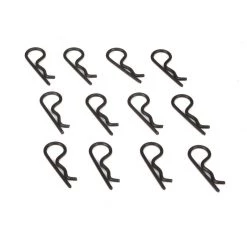 Team Losi Racing Body Clips, Black (12): 22/22-4 for Parts